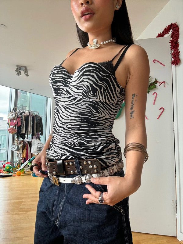 Vintage Zebra Print D&G Inspired Cami Top