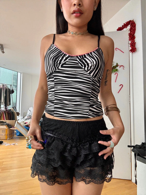 Vintage Slinky Zebra Print Cami Top