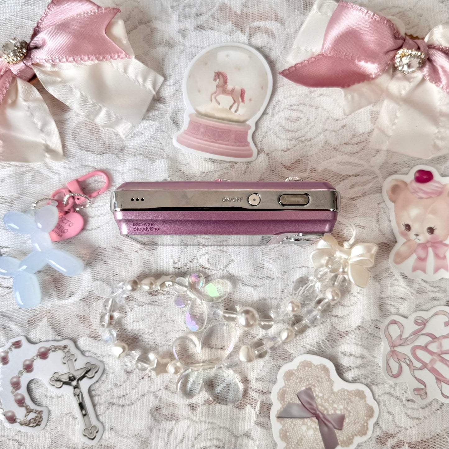 Pink Sony Cybershot DSC-W210 🎀🩰🦢🕯️🧸