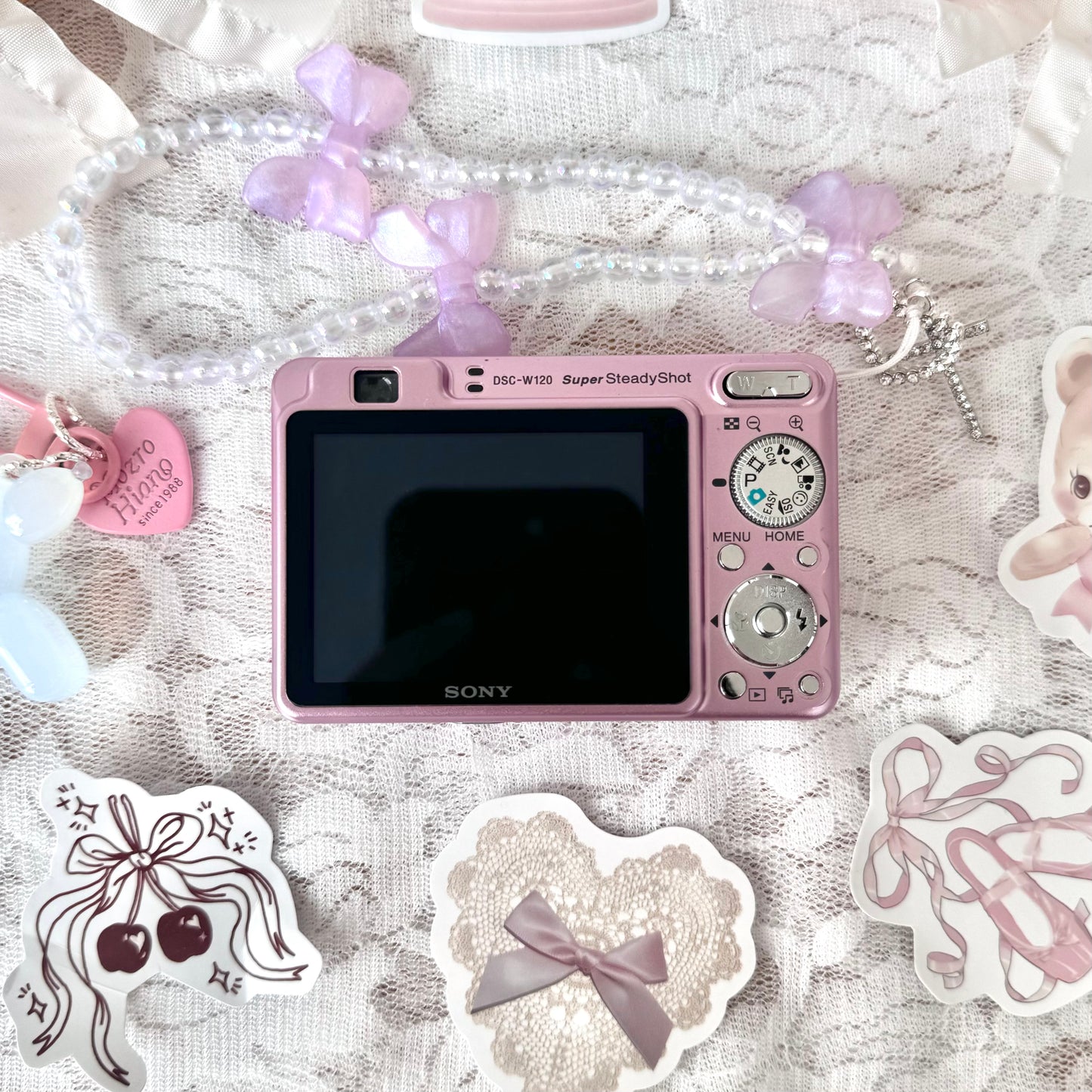 Rare Pastel Pink Sony Cybershot DSC-W120 ⋆˚✿˖°