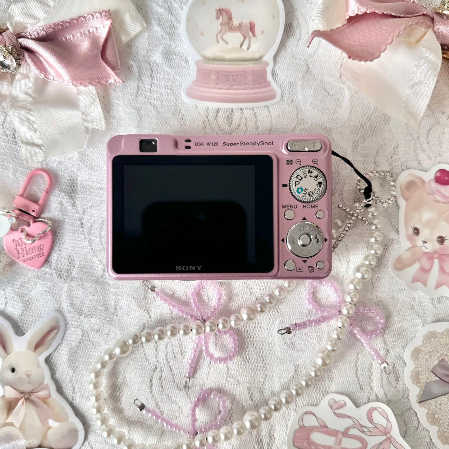 Rare Pastel Pink Sony Cybershot DSC-W120 ⋆˚✿˖°